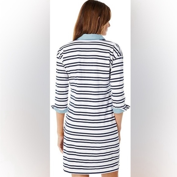 Southern Tide Navy & White Chambray Detail Collar & Cuff XS - Picture 3 of 10